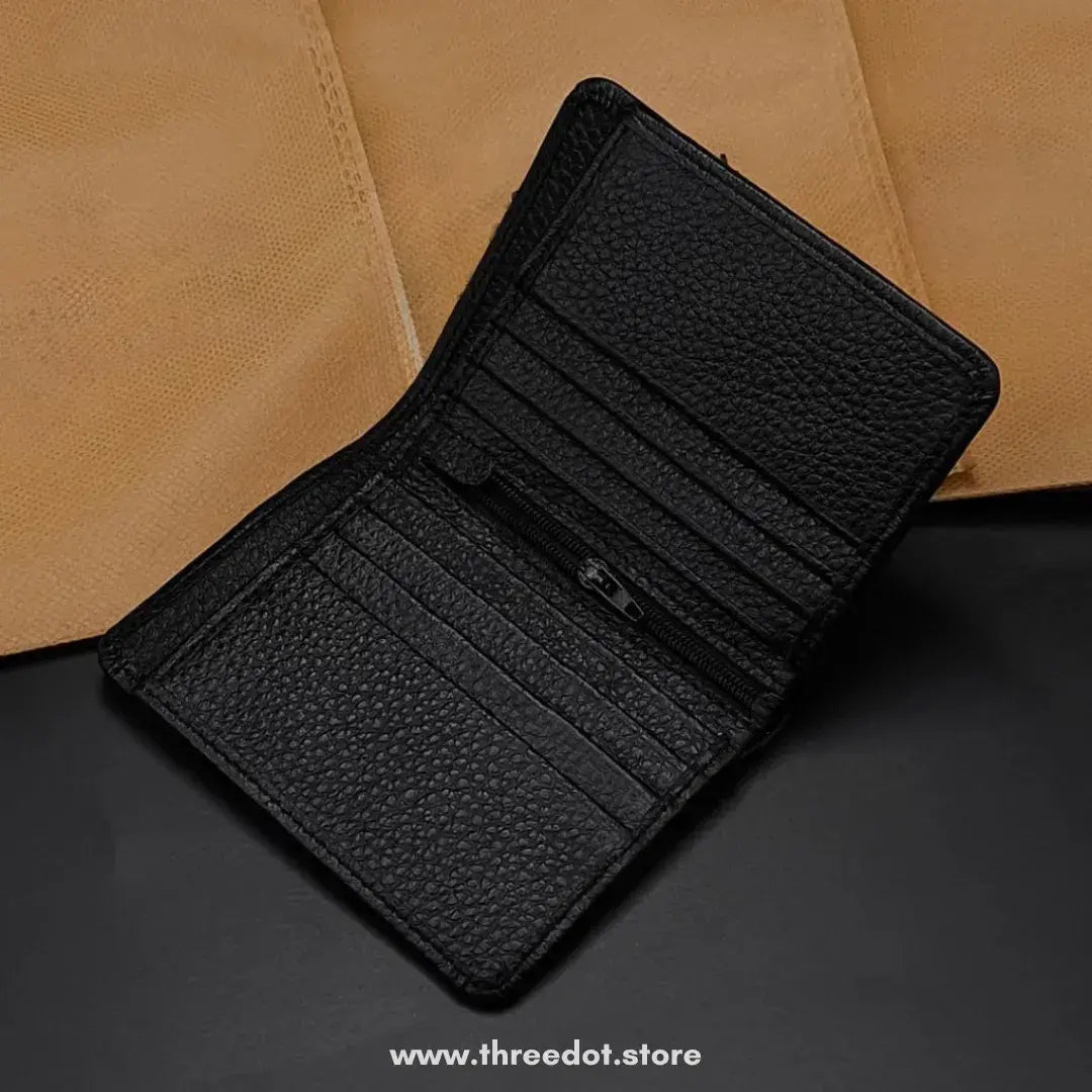 MEN WALLET TD-050 BLACK ZIPPER