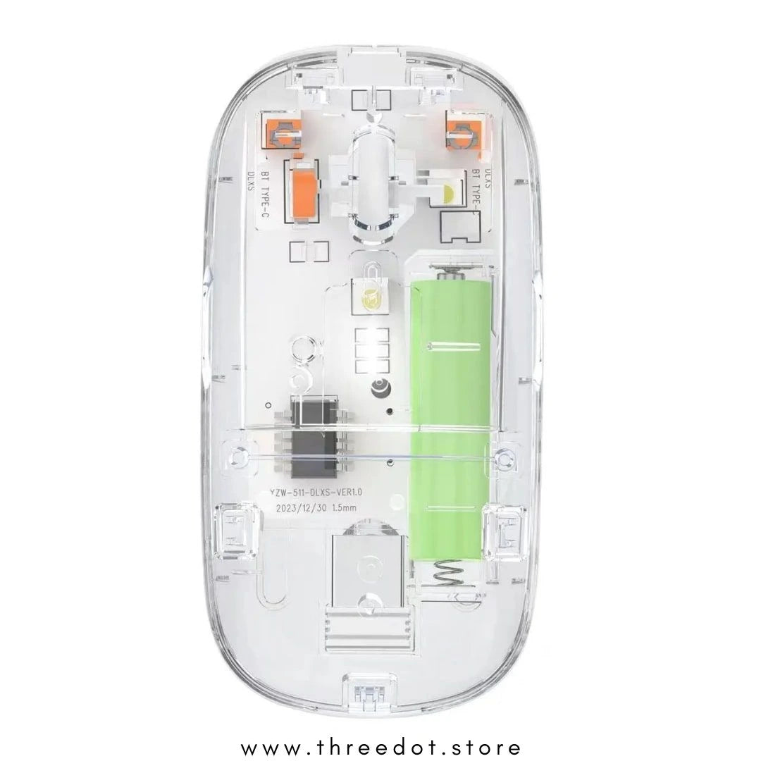 Transparent Wireless + Bluetooth Dual-Mode Rechargeable Mouse