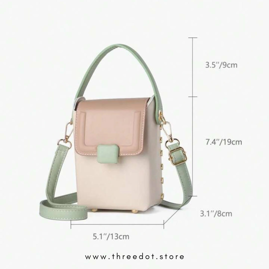 WOMENs PHONE MAGNETIC BUTTON SHOULDER BAG