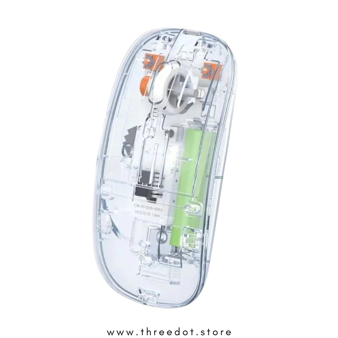Transparent Wireless + Bluetooth Dual-Mode Rechargeable Mouse