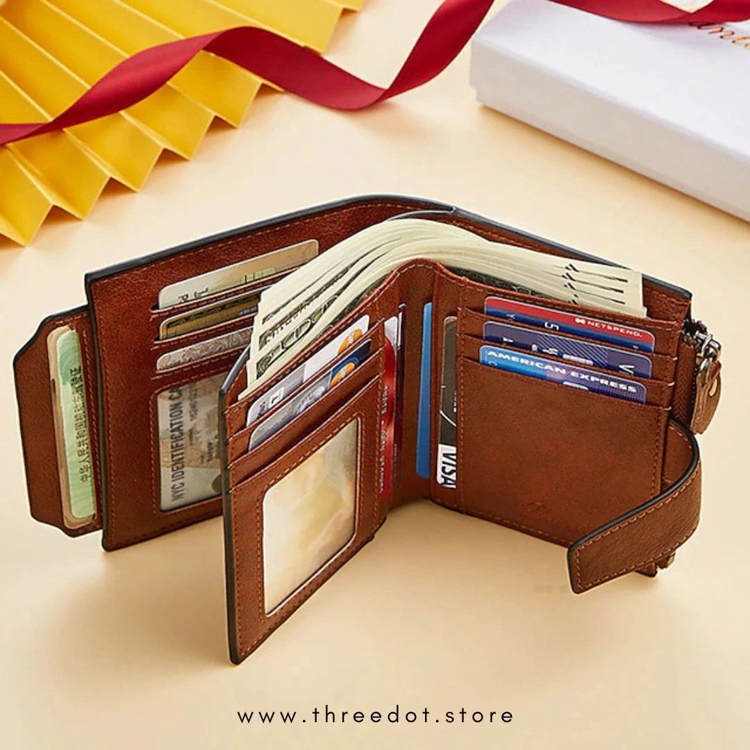 SW DRAGON MEN’S LEATHER WALLET