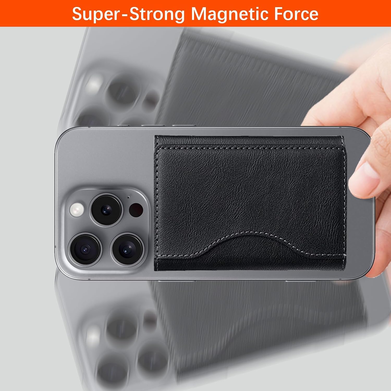 SLIM TRI-FOLD MAGSAFE LEATHER WALLET WITH STAND