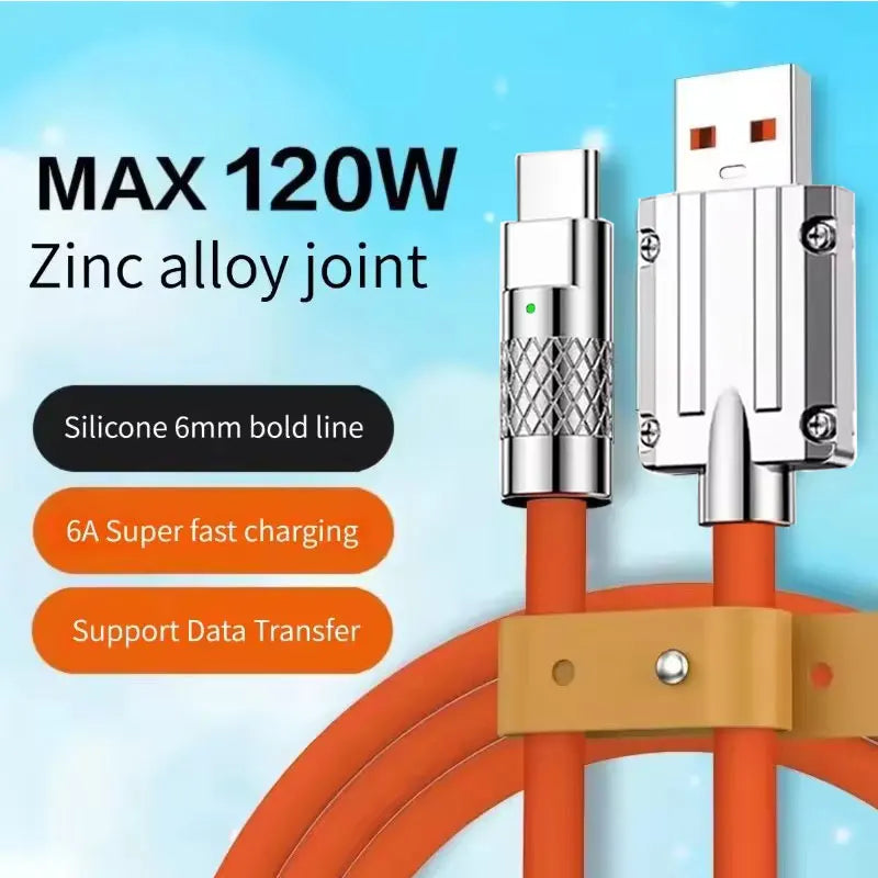 120W 6A SUPER FAST CHARGE USB CABLE