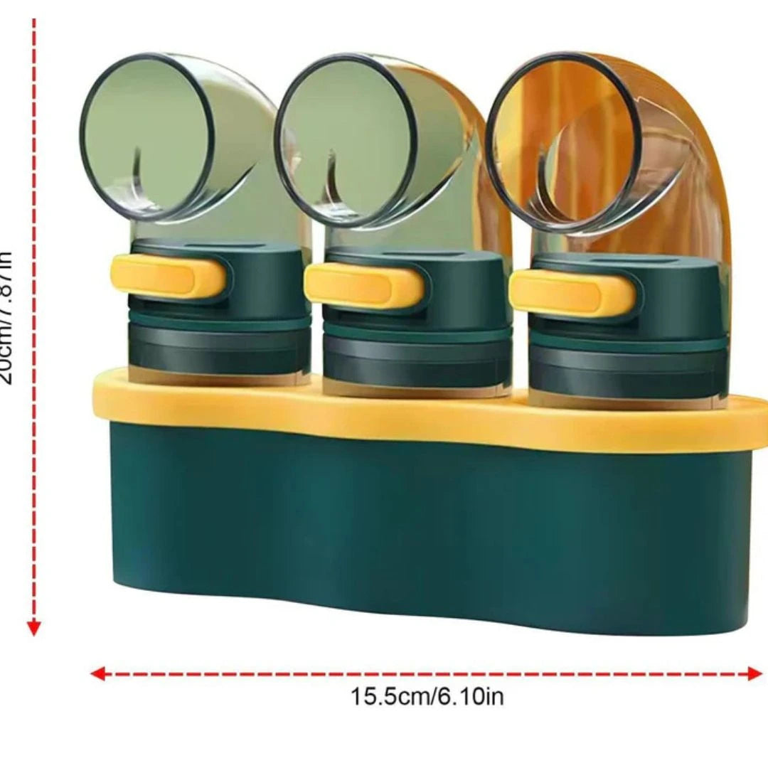 Spice Control Bottle - Three Piece Set - Spice Shaker Dispenser Tank