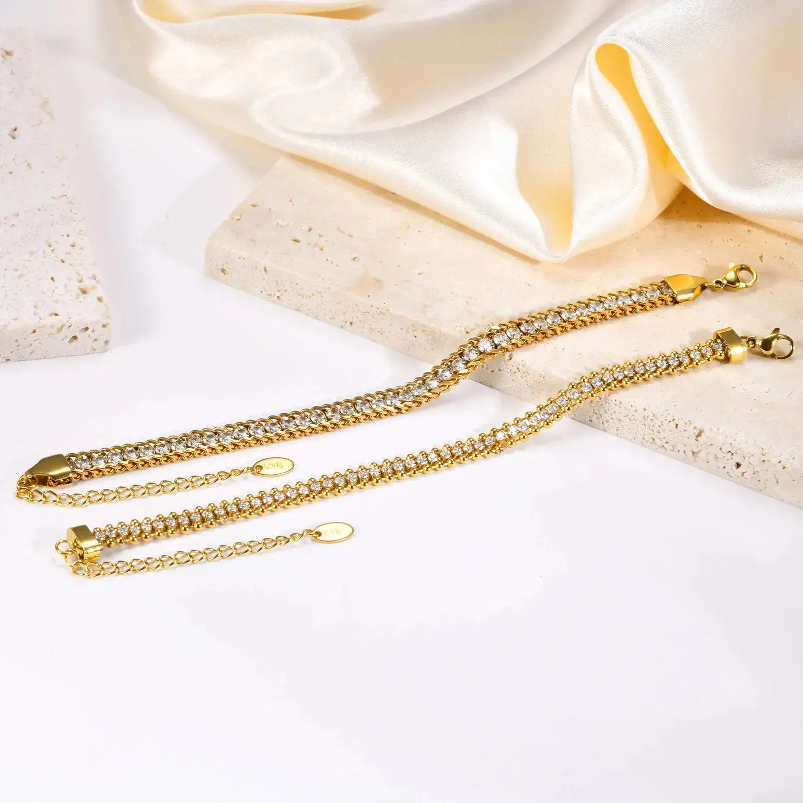 RHINESTONE GOLD PLATED BRACELET
