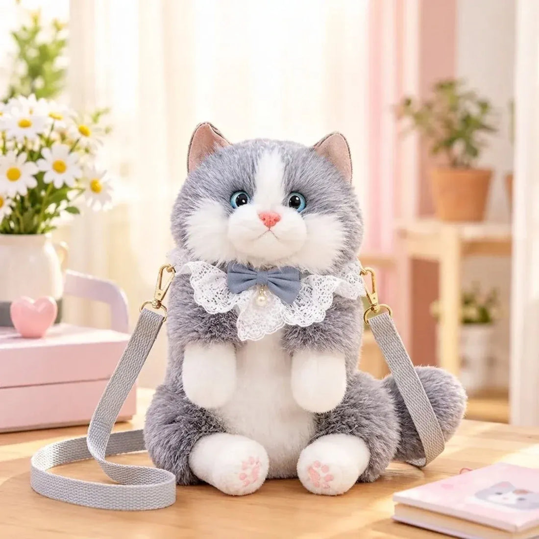 SOFT CAT BACKPACK FOR GIRLS